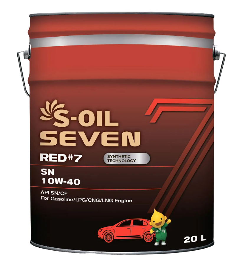 Моторное масло S-OIL SEVEN RED 7 10W-40, 20л (S-Oil: E107700)